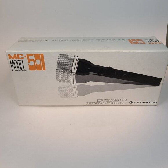 Vintage Kenwood MC-501 Dynamic Microphone With Box & Stand - Picture 4 of 6